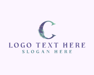 Letter C - Floral Lettermark Letter C logo design