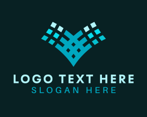 Networking - Tech Software Firm Letter V logo design