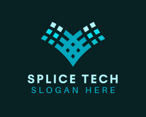 Splice - Tech Software Firm Letter V logo design