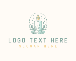 Handmade - Scented Candlelight Candle logo design