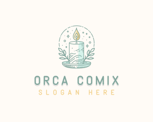 Artisanal - Scented Candlelight Candle logo design
