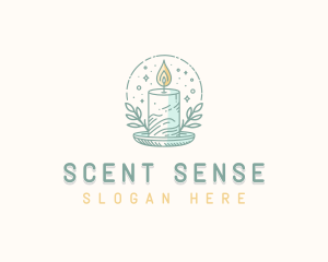 Scented Candlelight Candle logo design