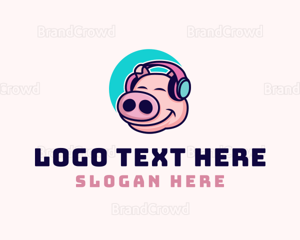 Piglet Headphone Music Logo