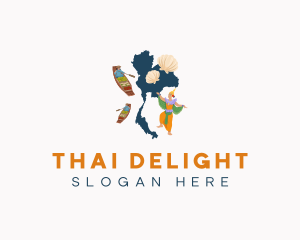 Thailand - Thailand Travel Map logo design