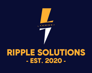 Ripple - Electric Bolt Ripple logo design