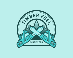 Firewood - Chainsaw Pine Logging logo design