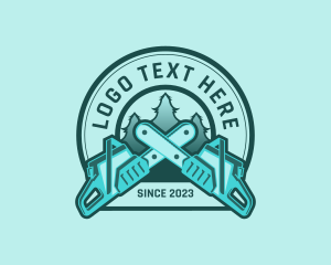 Log - Chainsaw Pine Logging logo design