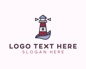 Coastal - Tower Lighthouse Coastal logo design