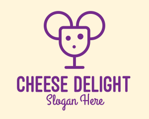 Mouse Wine Cheese Bar logo design