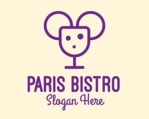 Mouse Wine Cheese Bar logo design