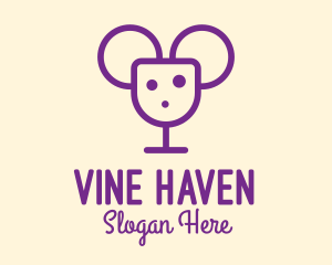 Mouse Wine Cheese Bar logo design