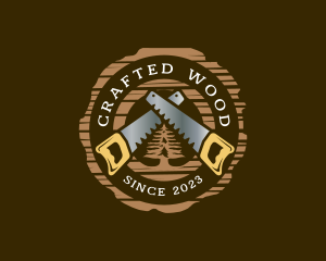 Wood Saw Carpenter logo design