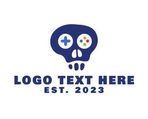 Skeleton - Controller Skull Gaming logo design