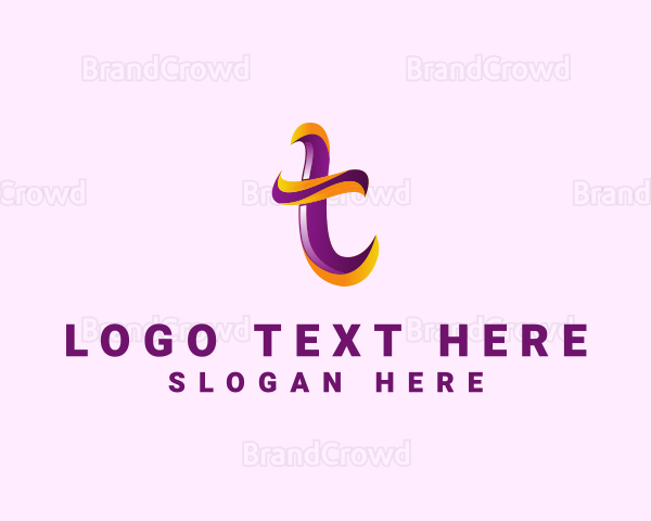 Colorful Letter T Logo
