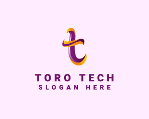 Colorful Letter T  logo design