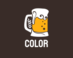 Pattern Beer Glass  Logo
