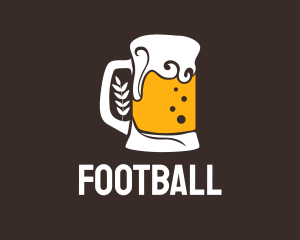 Pattern Beer Glass  Logo