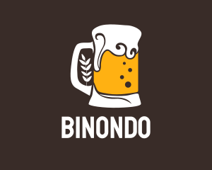 Bartender - Pattern Beer Glass logo design