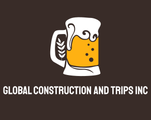 Alcohol - Pattern Beer Glass logo design