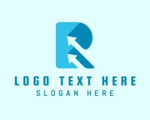 Trade - Forwarding Arrow Letter R logo design