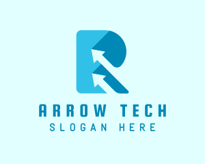 Arrow - Forwarding Arrow Letter R logo design