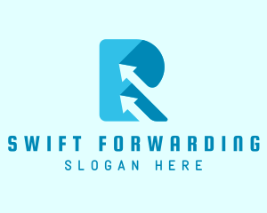 Forwarding - Forwarding Arrow Letter R logo design