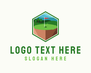 Woods - Modern Golf Course logo design