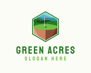 Grassland - Modern Golf Course logo design