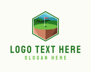 Golf Player - Modern Golf Course logo design