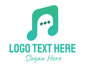 Chat Box - Music Chat App logo design