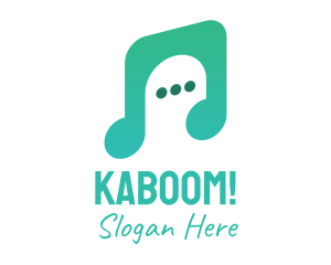 Music Player - Music Chat App logo design