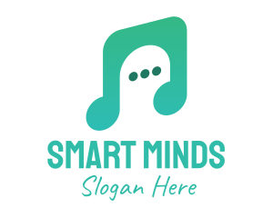 Playlist - Music Chat App logo design