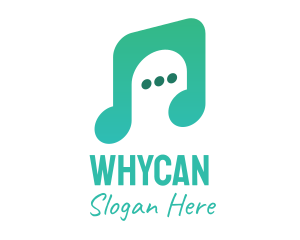 Message - Music Chat App logo design