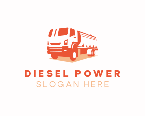 Diesel - Oil Tank Truck Vehicle logo design