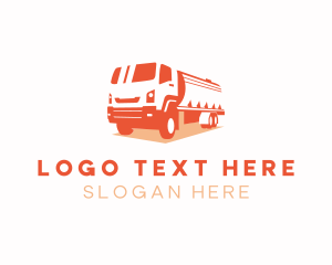 Logistic - Oil Tank Truck Vehicle logo design
