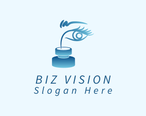 Blue Eye Quill Ink logo design