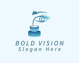 Blue Eye Quill Ink logo design