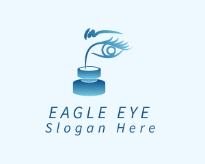 Blue Eye Quill Ink logo design