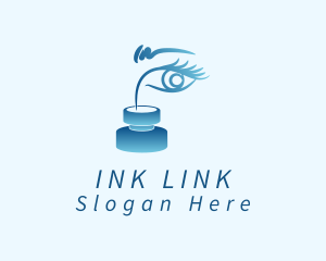 Blue Eye Quill Ink logo design