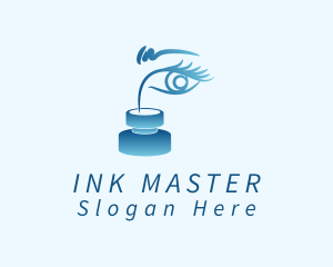 Blue Eye Quill Ink logo design