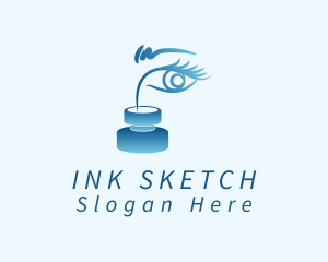 Blue Eye Quill Ink logo design