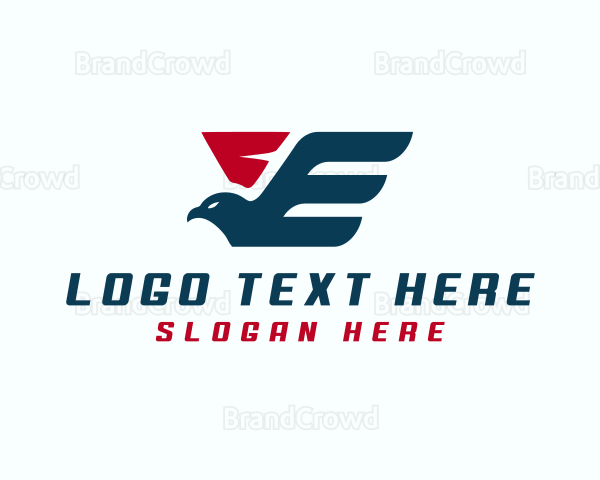 Eagle Wings Fly Letter E Logo
