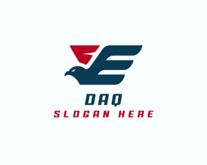 Aviation - Eagle Wings Fly Letter E logo design