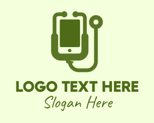 Telemedicine - Green Mobile Healthcare logo design