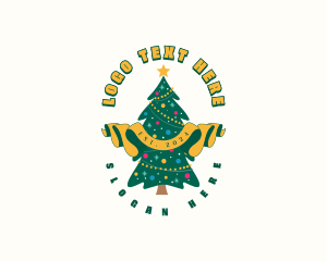 Gift Giving - Christmas Tree Decoration logo design