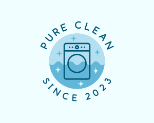 Washing Machine Laundry logo design