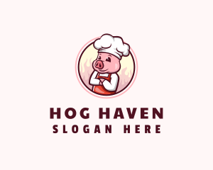 Pig Chef Toque logo design