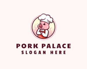 Pig Chef Toque logo design