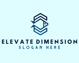 Geometric Fish Seafood logo design