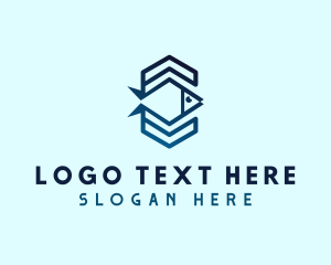 Geometric Fish Seafood Logo